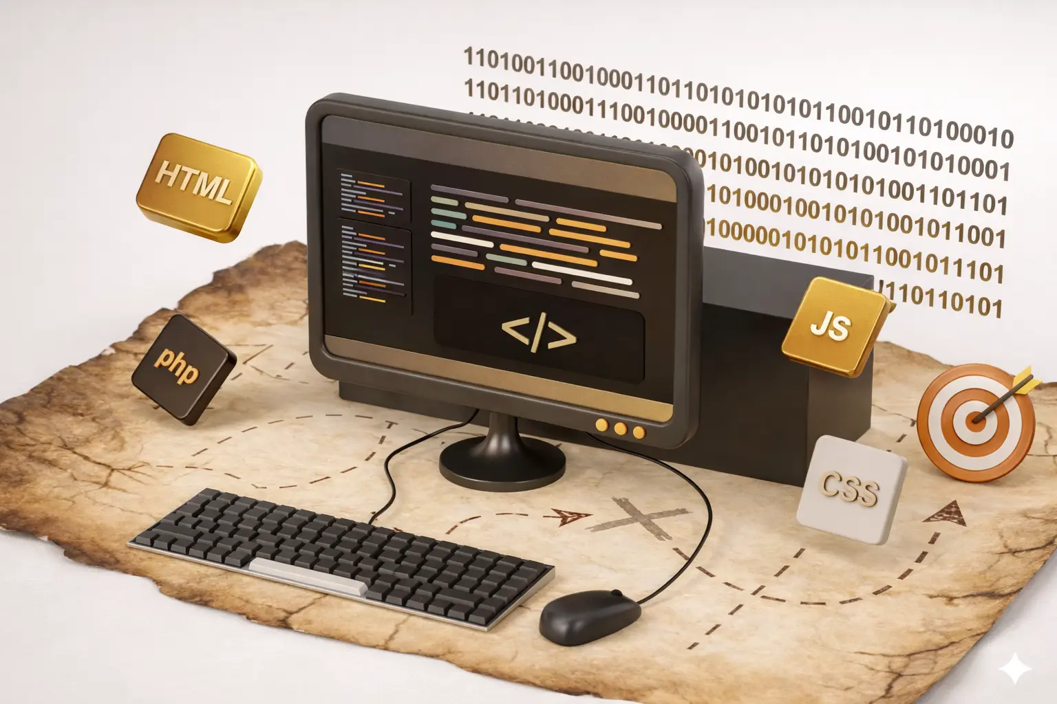 Developer building a modern website.