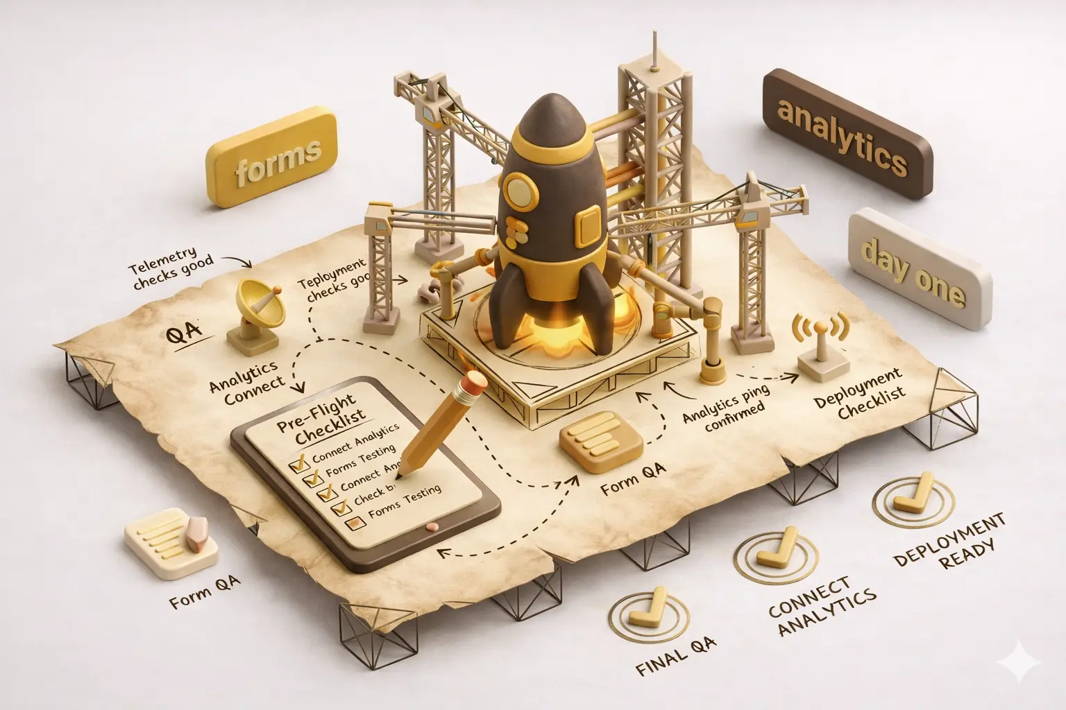 Website launch and optimization workflow.